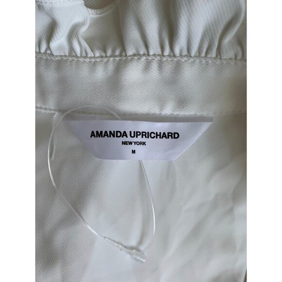 Amanda Uprichard Wilma Midi Tiered Dress in White Medium Pullover Sleeveless - Picture 6 of 6